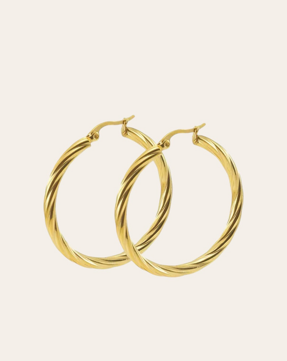 Iris Twisted Hoop Earrings